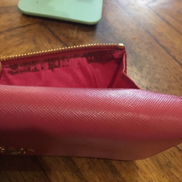 Prada Milano Saffiano Leather Long Wallet Magenta Good Used Condition - Picture 15 of 16